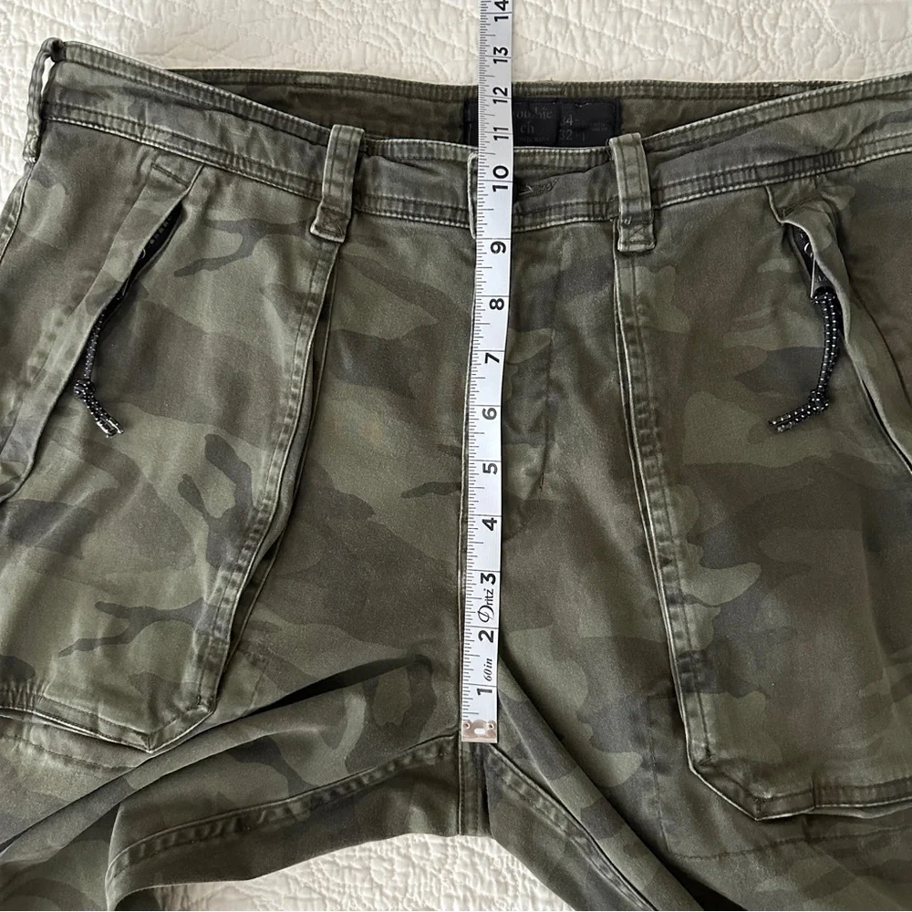 Abercrombie & Fitch Green Camo Utility Jogger Pants Y2K Paratrooper Mens 34W 32L